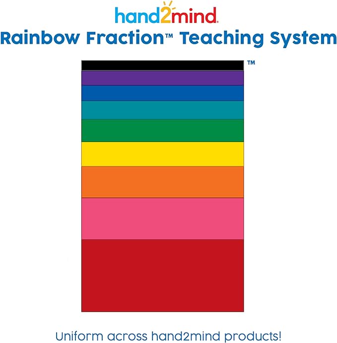 hand2mind Rainbow Fraction Measuring Cups, Kids Montessori Kitchen Tools - Image 3