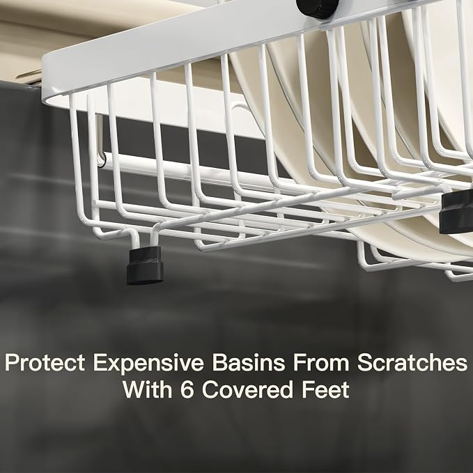 MAJALiS Dish Drying Rack Over The Sink, Expandable Stainless Steel Dish Drainer - Image 7