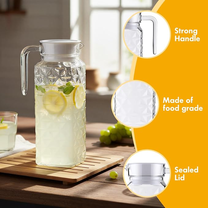 Didaey 4 Pcs Acrylic Water Pitcher - Image 3