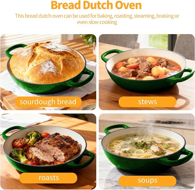 ONKO Dutch Oven For Sourdough Bread Baking, 6QT Enameled Cast Iron Dutch Oven - Image 6