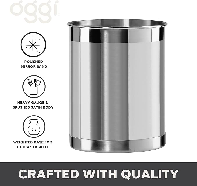 Oggi Stainless Steel Utensil Holder - Image 3