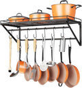 OROPY 31 Inch Wall Mounted Pot Rack Storage Shelf by OROPY