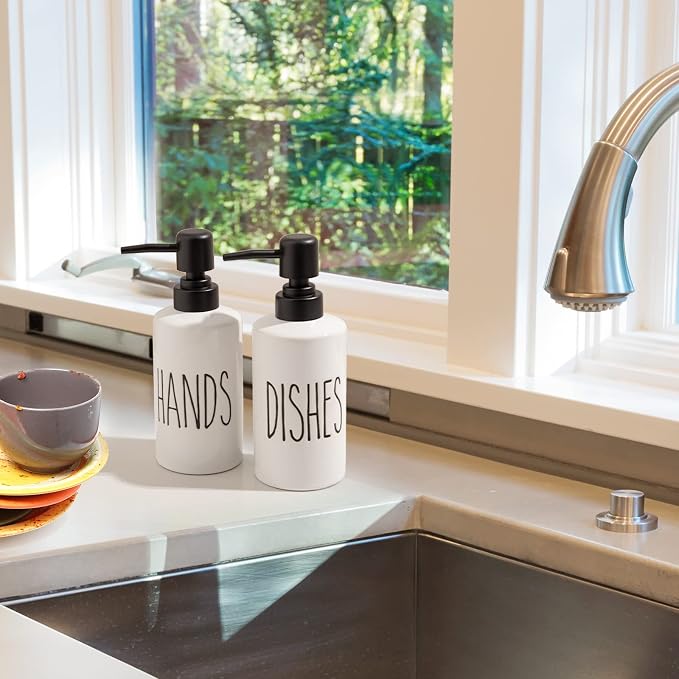 FE Hand Soap Dispenser, 10oz Ceramic Soap Dispenser - Image 5
