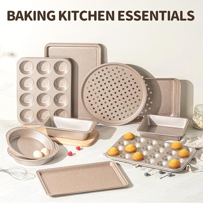 Terlulu 10-Piece Baking Pans Set, Bakeware Sets Nonstick, Baking Set - Image 2