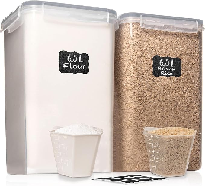 WHITE FEATHER SUPPLIES 2 PC Large Food Storage Containers by WhiteFeather