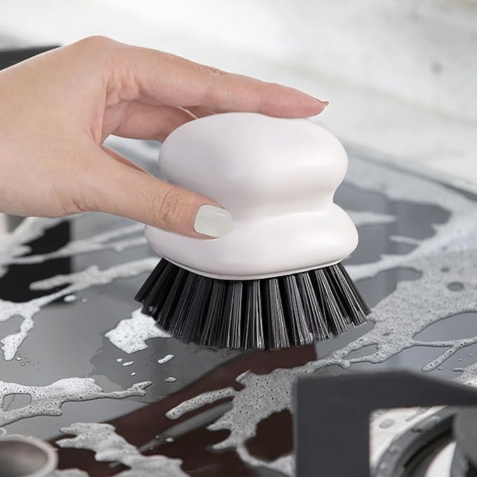 Dish Brush with Handle, Kitchen Scrub Brushes - Image 3