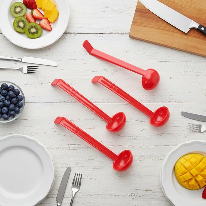 Tioncy 6 Pcs 1 Oz Small Ladle for Serving Sauce 8.07 Inches Plastic Mini Ladles - Image 5