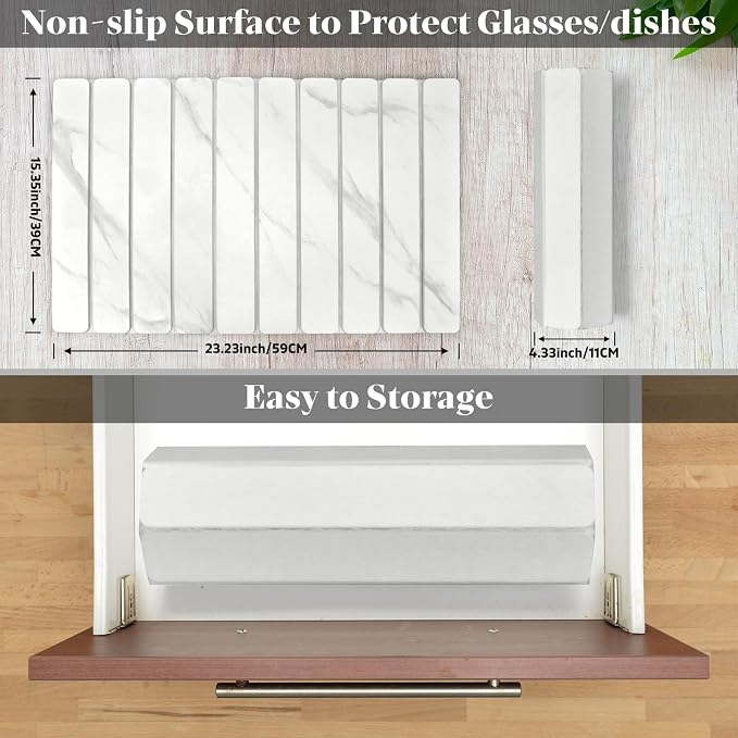 Large Stone Dish Drying Mats for Kitchen Counter, Fast Drying Collapsible Dish - Image 2