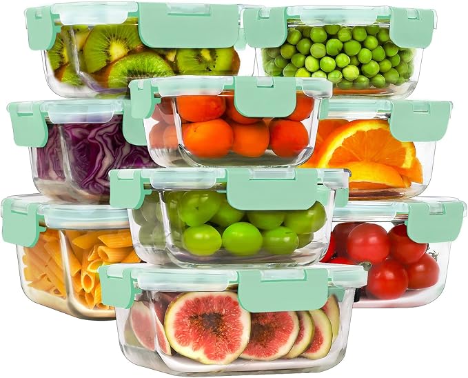 HOMBERKING Glass Food Storage Containers by HOMBERKING