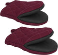 1 Pair Short Oven Mitts by Qulable