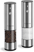 Electric Salt and Pepper Grinder Set, USB Rechargeable, Stainless Steel by TLYSXPROOfficial