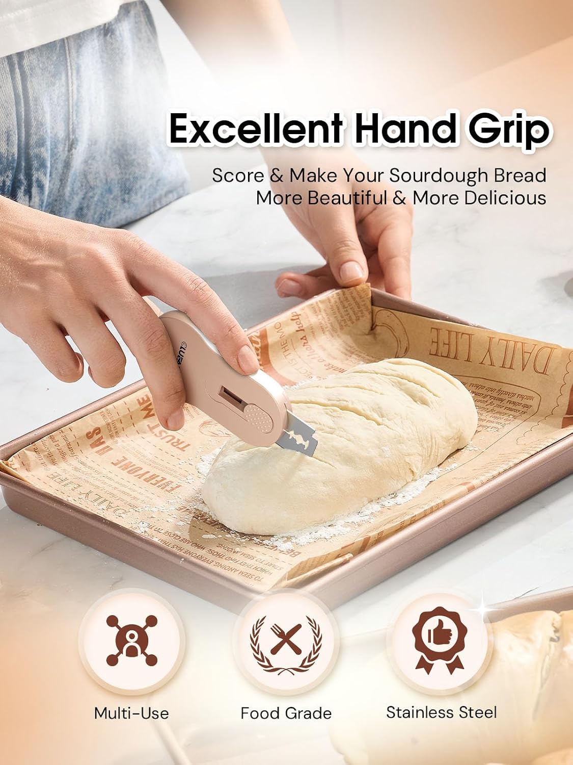 Bread Lame, Extractable & Magnetic Bread Lame Dough Scoring Tool