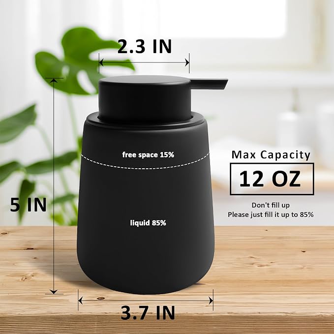 Soap Dispenser Ceramic with Easy-to-Press Pump Hand Lotion Liquid Dispenser - Image 7