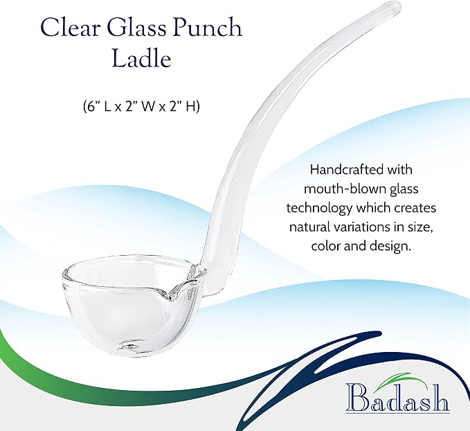 Badash 6" Small Glass Gravy Ladle, Artisan Heritage Quality Mouth-Blown - Image 4