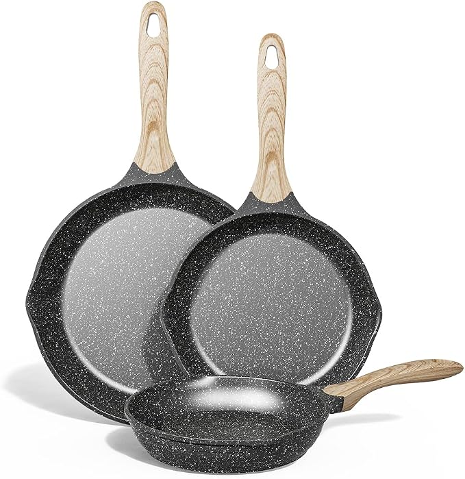 JEETEE Non Stick Frying Pan Set, Frying Pans Nonstick, Omelette Skillet by JEETEE