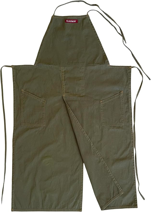 OLIVE GREEN, the original split apron by Claypron
