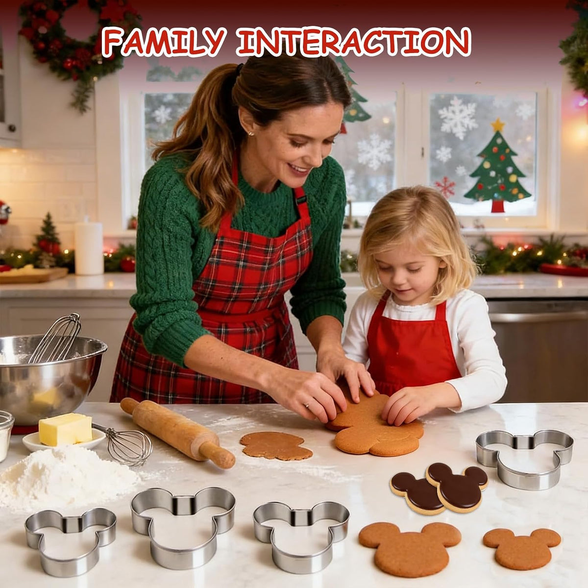 Mouse Cookie Cutter Sandwich Cutters for Kids DIY Lunchbox Bento Box
