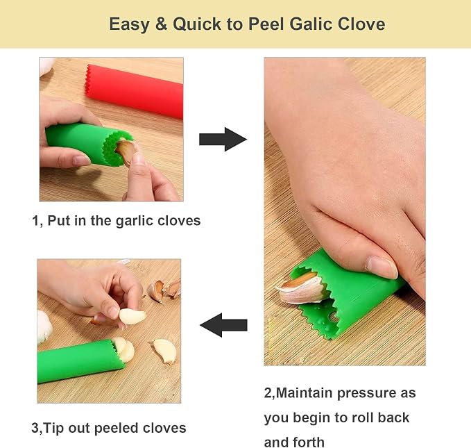 Garlic Peeler Tube, Silicone Garlic Roller, Useful Kitchen Tool - Image 4