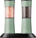 Electric Salt and Pepper Grinder Set–USB-C Rechargeable Charging Base Pepper by CUNLINARFFUN