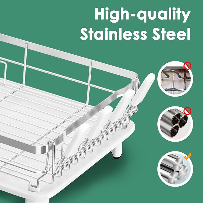 MOUKABAL Dish Drying Rack, Dish Rack, Stainless Steel Dish Racks - Image 7