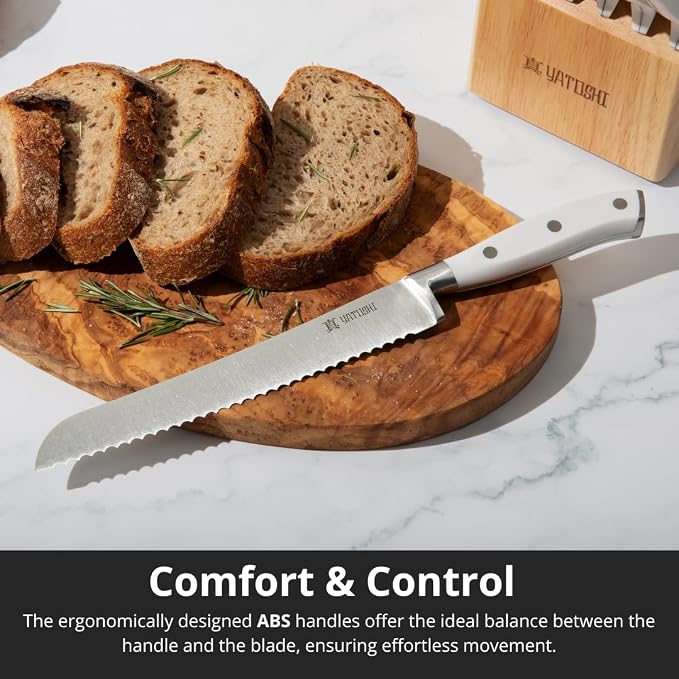 Yatoshi 15 Piece White Knife Block Set - Image 4