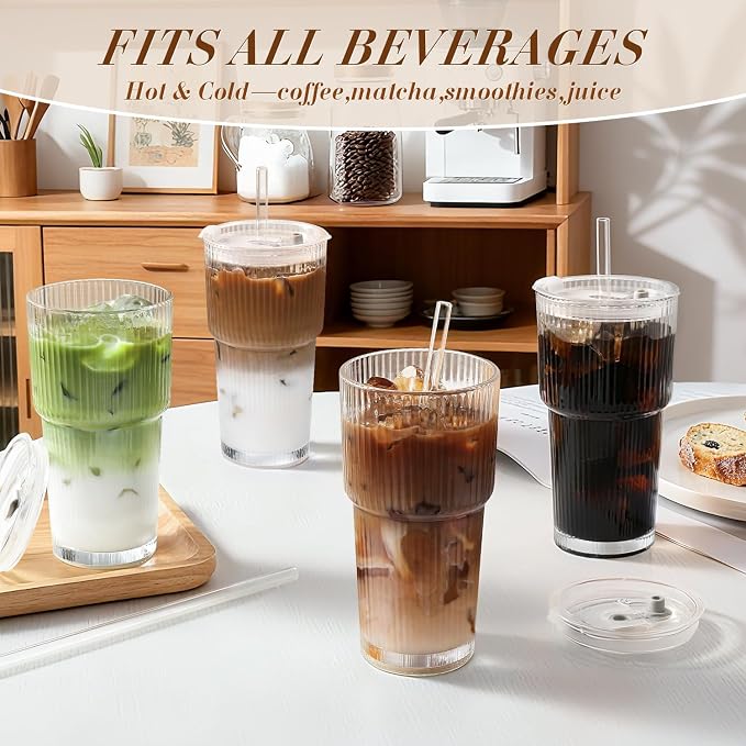 Iced Coffee Cups with Lids: Coffee Bar Accessories - Image 5