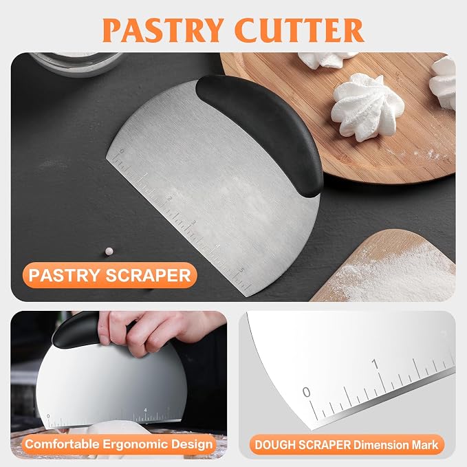 Pastry Cutter Biscuit Cutter Dough Cutters, Stainless Steel Butter Pastry - Image 2
