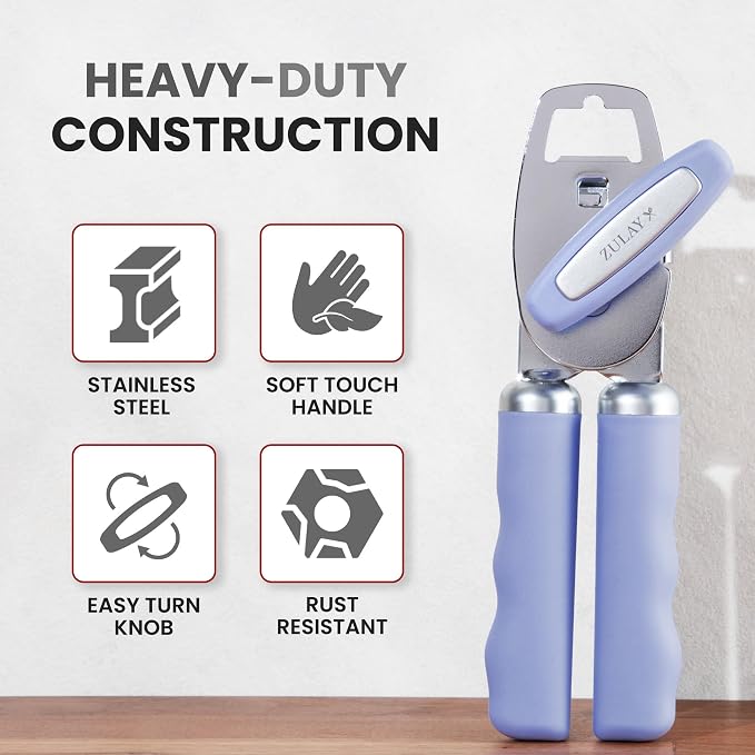 Zulay Kitchen Heavy Duty Stainless Steel Can Opener Manual - Image 3