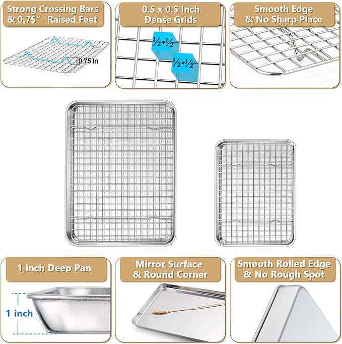 P&P CHEF 12.5 + 9 Inch Toaster Oven Pan - Image 3