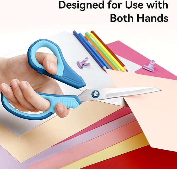 QMVESS 8.5" Scissors All Purpose 3 Pack, Ultra Sharp 2.5mm Thick Blade Scissors - Image 5