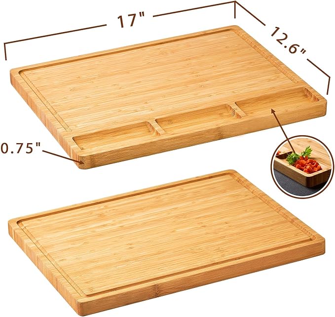 Large Bamboo Wood Cutting Board - Image 6