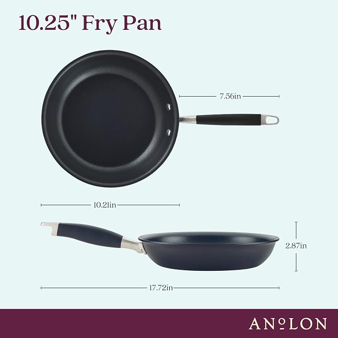 Anolon Advanced Home Hard Anodized Nonstick Skillet, 10.25 Inch – 10 Inch Fry - Image 2