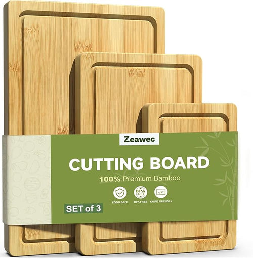 3-Piece Set Bamboo Cutting Board by Unknown