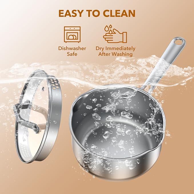 PekGema Stainless Steel Saucepan 3 Quart - Image 4