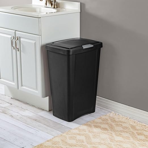 Sterilite 13 Gallon TouchTop Narrow Plastic Wastebasket - Image 4