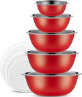 WHYSKO Stainless Steel Mixing Bowl Set, 10 Piece Stainless Steel Mixing Bowls by WHYSKO