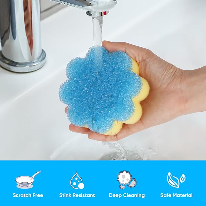 LAUNDRYLUX Scrub Sponge, Dual-Sided Temperature-Responsive Scrubber - Image 4