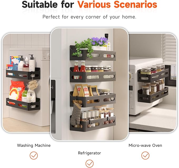 Sevenblue 6 Pack Strong Magnetic Spice Rack - Image 6