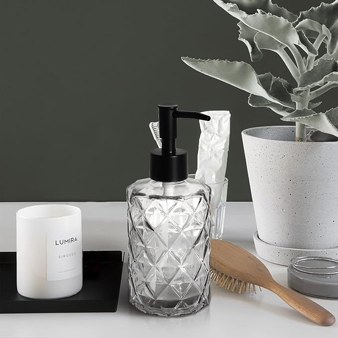 2Pcs Clear Glass Soap Dispenser - Image 3
