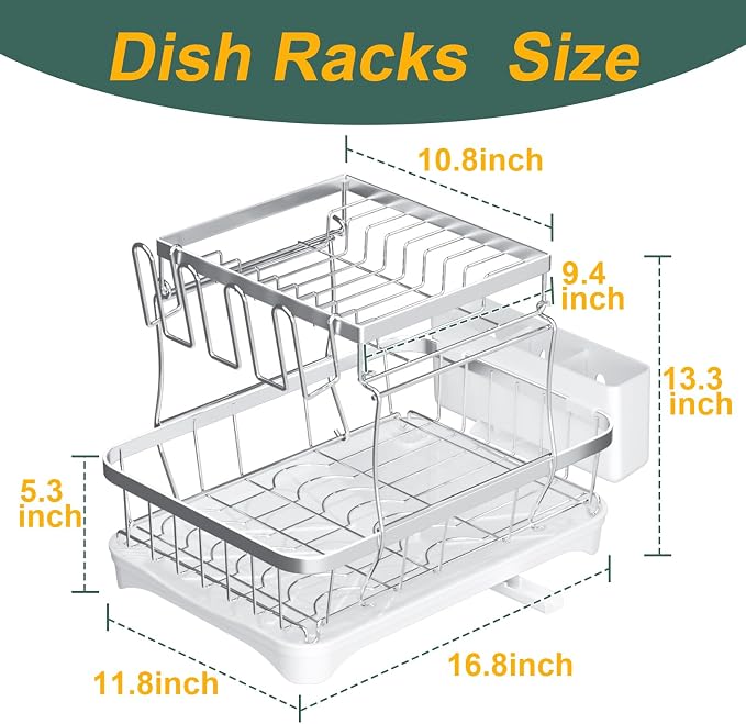 LIYI Dish Drying Rack, Large Dish Rack - Image 4
