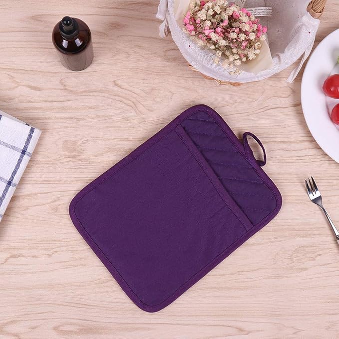 Anyi Pot Holders for Kitchen Heat Resistant, Cotton Hot Pads for Counter Table - Image 6