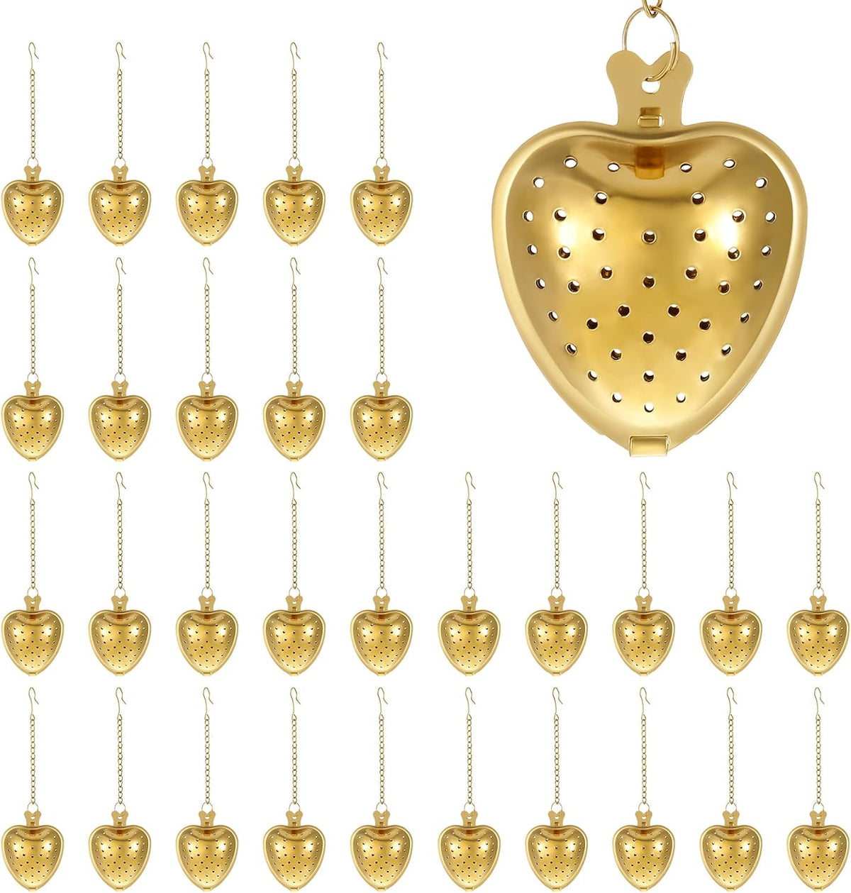 30 Pcs Stainless Steel Tea Strainer Ball Infuser Loose Leaf Steeper