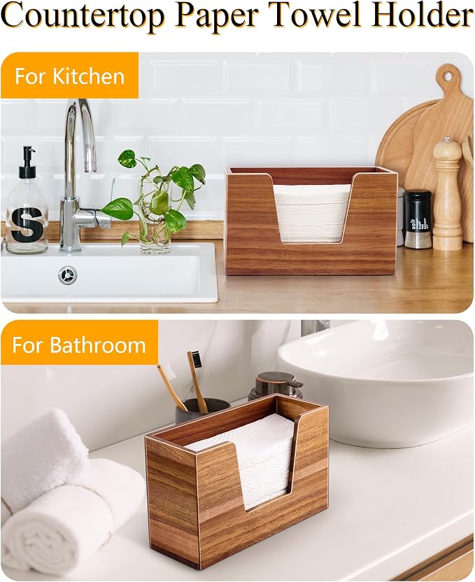 Wooden Paper Towel Holder, Napkin Holder - Image 5