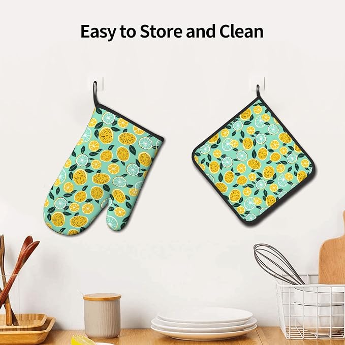 Lemon Pot Holders and Oven Mitts - Image 6