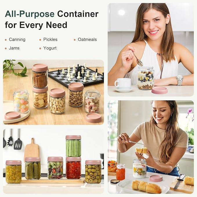 NETANY 6-pack 16oz Glass jars - Image 6