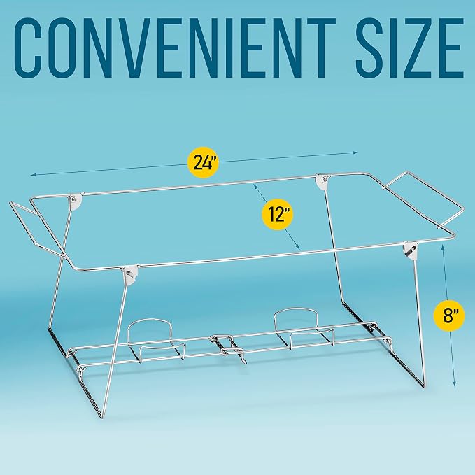 Foldable Chafing Wire Rack Buffet Stand - Image 2
