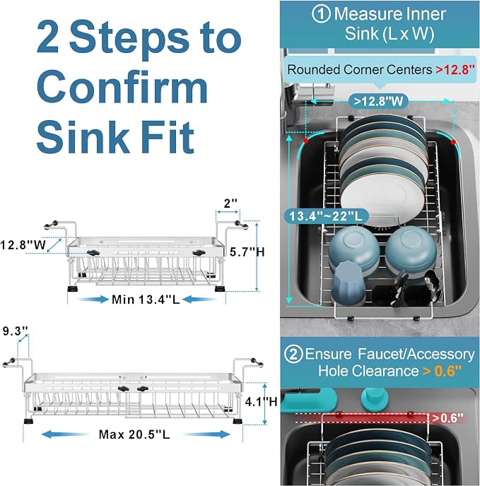 GSlife Over Sink Dish Drying Rack - Image 2