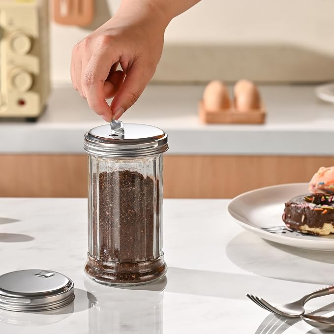 Fox Run Classic Glass Sugar Shaker, 12 Ounce Salt and Sugar Container - Image 4
