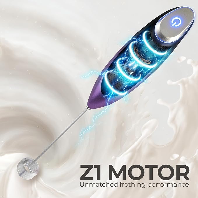 Zulay Kitchen Patented Tornado Triple Whisk Milk Frother - Image 7