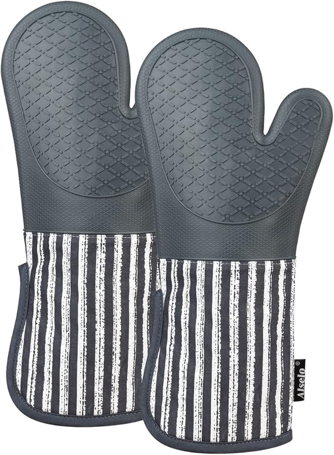 Alselo Silicone Oven Mitts Heat Resistant 932℉ - Image 9